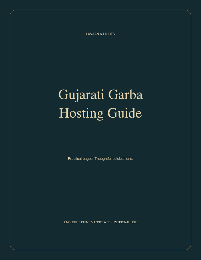 Gujarati Garba Hosting Guide PDF cover