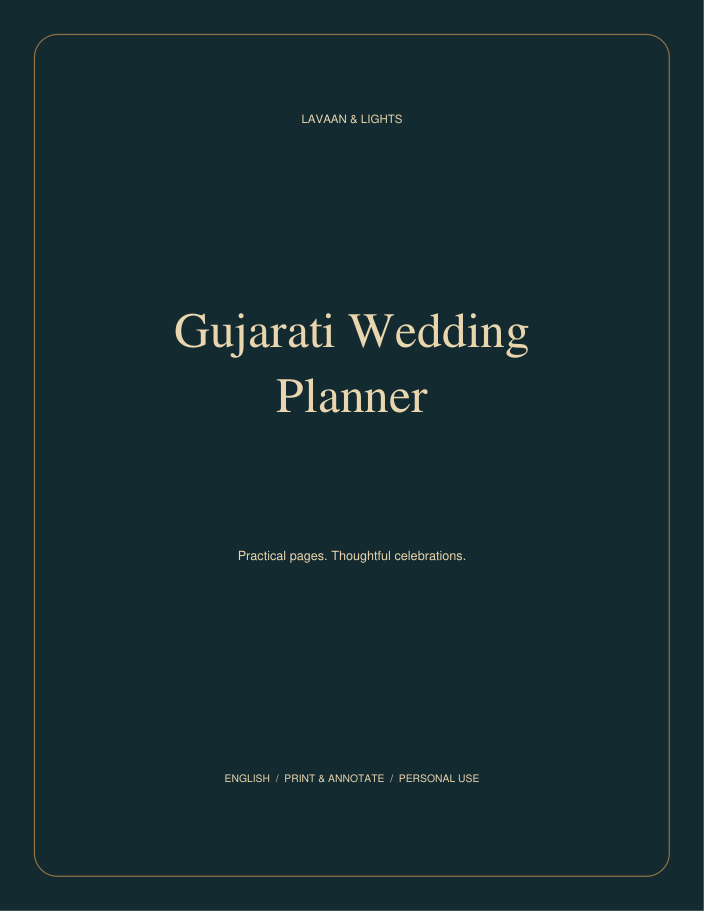 Gujarati Wedding Planner PDF cover